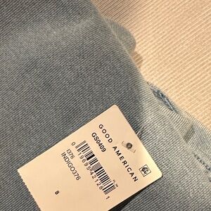 Good American Indigo Blue Knit Flair pants